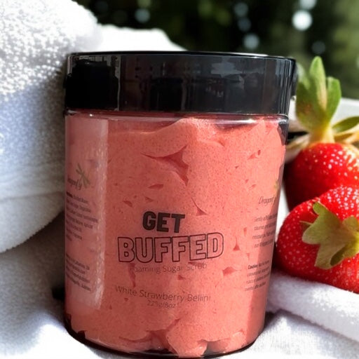 Luxurious Foaming Sugar Scrub - White Strawberry Sparkle
